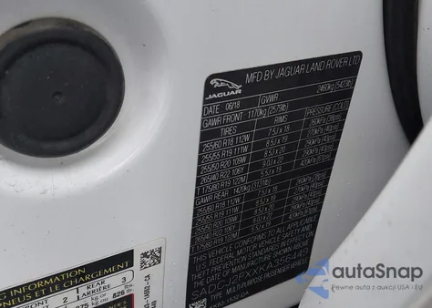 2019 Jaguar F-Pace 25T Premium z USA, uszkodzony, nr VIN SADCJ2FXXKA356449